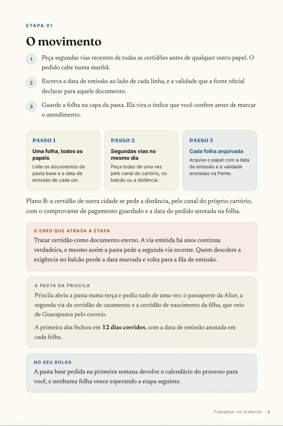 Passo a passo: O movimento da primeira etapa: onde pedir certidão e passaporte no mesmo dia e o que anotar de validade
